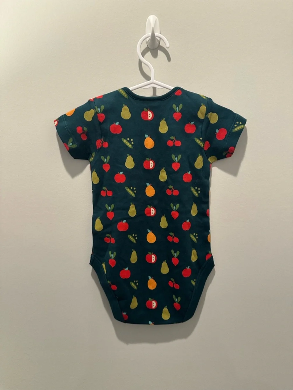 Little Green Radicals Baby onsie with Multicolor Vegetable Motif